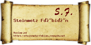 Steinmetz Fábián névjegykártya